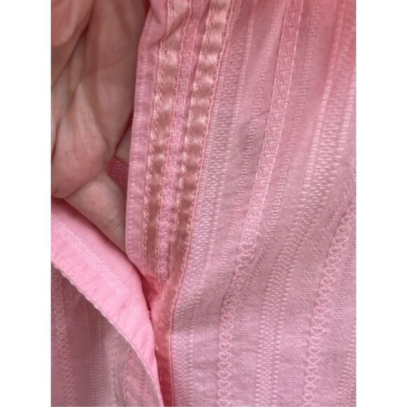 Lane Bryant size 18 100% cotton embroidered 3/4 “ sleeve button front  top - Picture 7 of 9